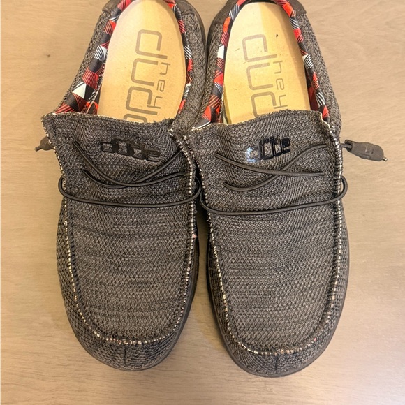 Hey Dude Wally Sox Shoes Mens Size 8 Jet Black Knit Slip On Casual Comfort - Picture 7 of 7